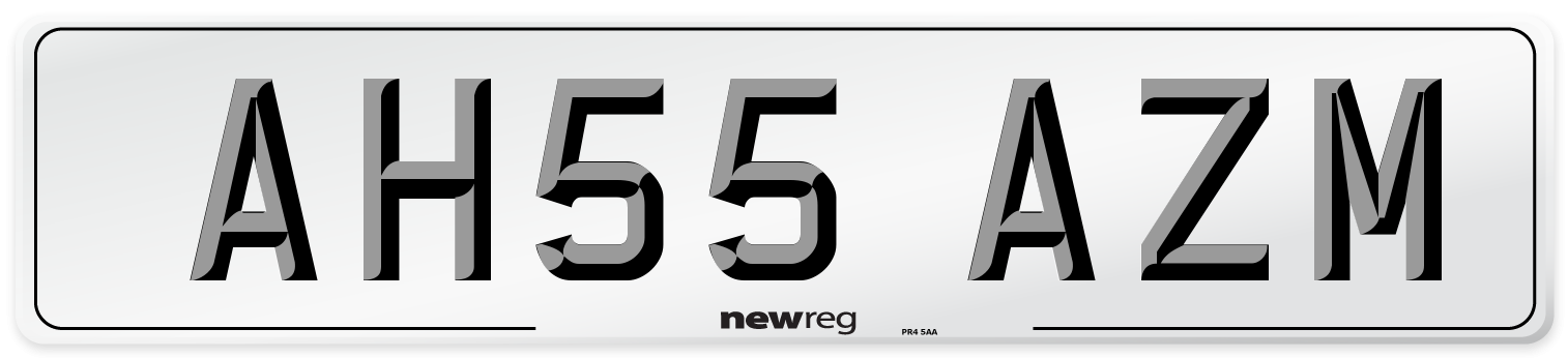 AH55 AZM Number Plate from New Reg